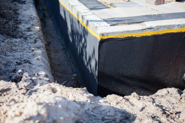 Residential Interior Drainage System installation at a Quincy, OH home by SJ Waterproofing Pros